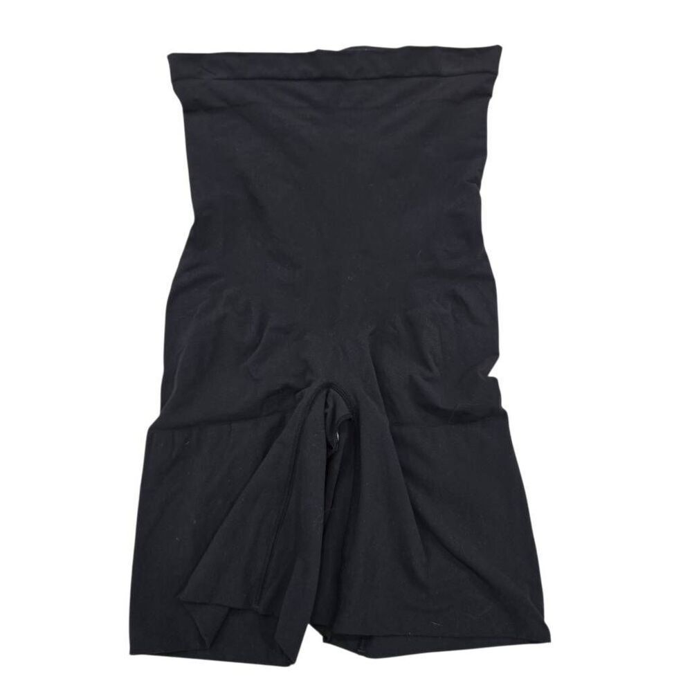 Spanx Shapewear Women's 1X Black Tummy Control High-Waisted Stretch Shorts